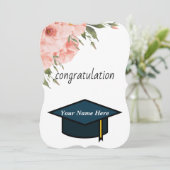 甘い卒業式メッセージフラットグリーティングカード カード (スタンド正面)