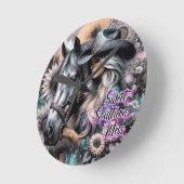 甘い南部の混乱 ラウンド壁時計 (傾斜)