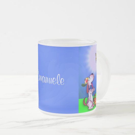 甘い友人の指名のマグ フロストグラスマグカップ (正面右)