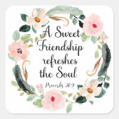 甘い友情が魂のフローラをリフレッシュ スクエアシール (正面)