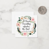 甘い友情が魂のフローラをリフレッシュ ノートカード (正面/裏面インサイチュ)