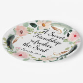 甘い友情が魂のフローラをリフレッシュ ペーパープレート (アングル)