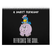 甘い友情が魂の紫のヒッポをリフレッシュ カレンダー (カバー)