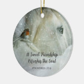 甘い友情の馬と鳥のオーナメント セラミックオーナメント (左)
