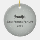 甘い友情の馬と鳥のオーナメント セラミックオーナメント (裏面)