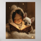 甘い友情:彼女のブルドッグを抱えフランスのた女の子 ポスター (正面)