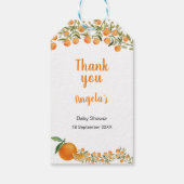 甘い可愛いオレンジありがとうタグ。 ギフトタグ (裏面)