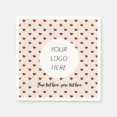 甘い可愛いトレンディーカスタマイズロゴパーティーデコール スタンダードカクテルナプキン (正面)