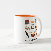 甘い可愛いベーキングツールアート ツートーンマグカップ (正面右)