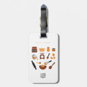 甘い可愛いベーキングツールアート ラゲッジタグ (裏面縦)