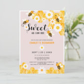 甘い可憐な黄色の蜂蜜ビーベイビーシャワー 招待状 (スタンド正面)