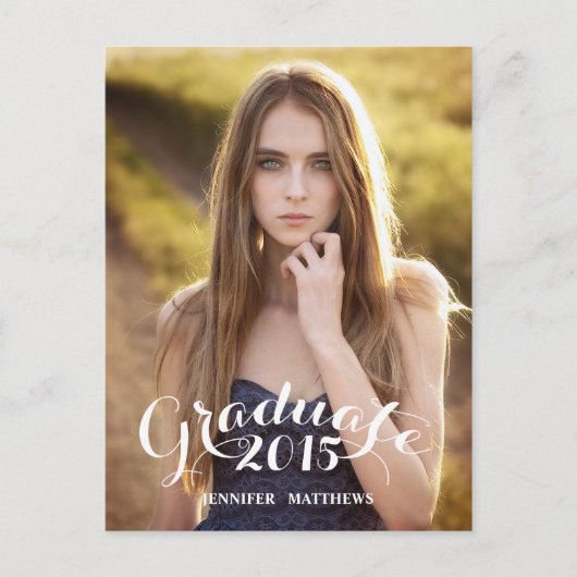 甘い台本 | 卒業パーティー招待状 インビテーションポストカード (正面)