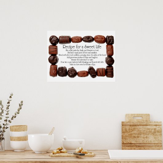 甘い命を与えるキャンディーフレームのレシピ ポスター (キッチン)