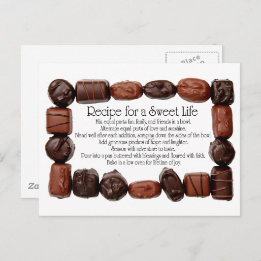 甘い命を与えるキャンディーフレームのレシピ ポストカード (正面/裏面)