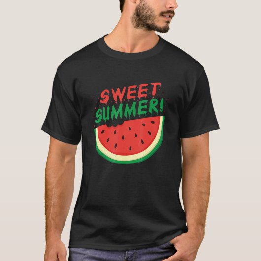 甘い夏のスイカ夏 Tシャツ (正面)