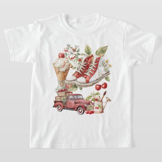 甘い夏のチェリー Tシャツ (レイダウン)