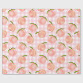 甘い夏のピーチパターン ラッピングペーパー (フラット)