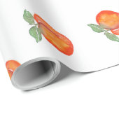 甘い夏のピーチパターン ラッピングペーパー (ロールコーナー)