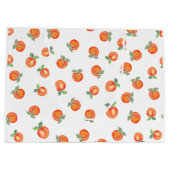 甘い夏のピーチパターン ラージペーパーバッグ (裏面)