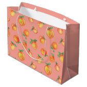 甘い夏のピーチパターン ラージペーパーバッグ (裏面アングル)