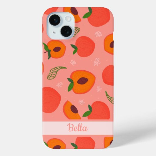 甘い夏のピーチパターン Case-Mate iPhoneケース (裏面)