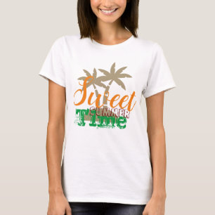 甘い夏の時間カラフル夏の雰囲気 Tシャツ