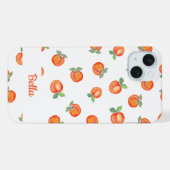 甘い夏の桃のパターン iPhoneケース (裏面横)