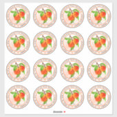 甘い夏の桃の缶詰を保存 シール (シート)