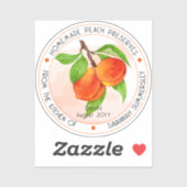 甘い夏の桃の缶詰を保存 シール (シート)