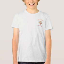 甘い夏の気分 – かわいいアイスクリームロゴTシャツ トライブレンドTシャツ