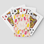 甘い夏の水色アイスクリーム トランプ (裏面)