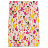 甘い夏の水色アイスクリーム ミディアムペーパーバッグ (裏面)