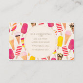 甘い夏の水色アイスクリーム 名刺 (裏面)