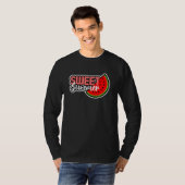 甘い夏の熱帯スイカのビーブユーモア Tシャツ (正面フル)