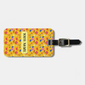 甘い夏の赤い花、眼鏡、さくらんぼ ラゲッジタグ (正面横)