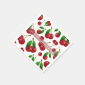 甘い夏期さくらんぼ スタンダードカクテルナプキン (角)