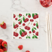 甘い夏期さくらんぼ スタンダードカクテルナプキン (インサイチュ)