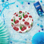 甘い夏期さくらんぼ ペーパープレート (パーティー)