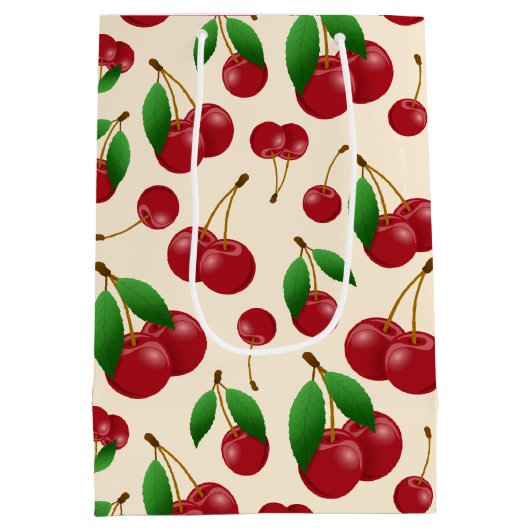 甘い夏期さくらんぼ ミディアムペーパーバッグ (裏面)