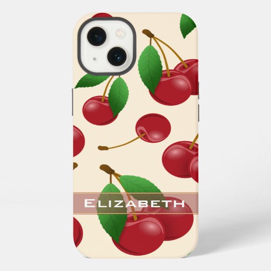 甘い夏期さくらんぼ iPhoneケース (裏面)