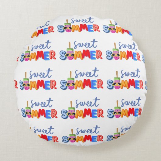 甘い夏 ラウンドクッション (正面)