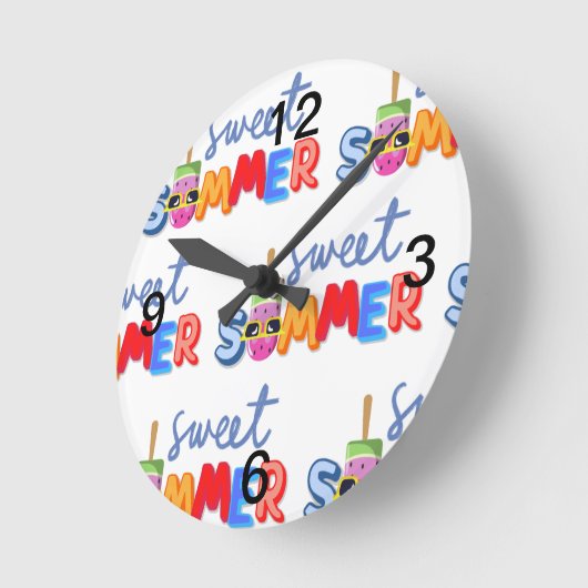 甘い夏 ラウンド壁時計 (傾斜)