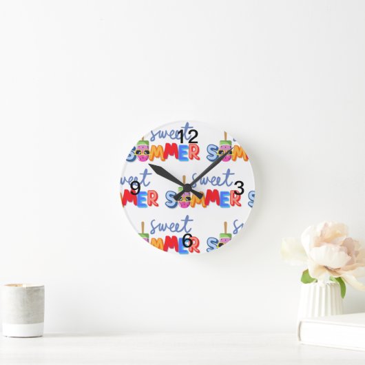 甘い夏 ラウンド壁時計 (ホーム)