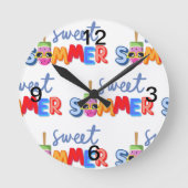 甘い夏 ラウンド壁時計 (正面)