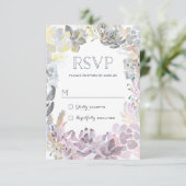 甘い多肉料理ウェディングRSVP 出欠カード (スタンド正面)