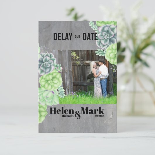 甘い多肉植物の写真の日付を遅延 セーブザデート (スタンド正面)