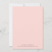 甘い多肉質ピンクグリーン結婚式招待状 招待状 (裏面)