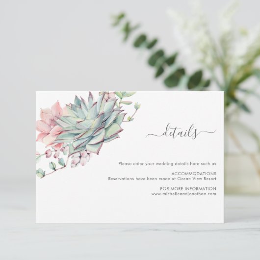 甘い多肉質結婚のエンクロージャカード エンクロージャーカード (スタンド正面)