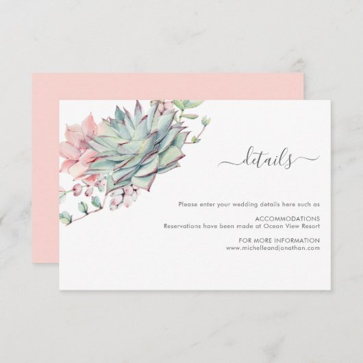 甘い多肉質結婚のエンクロージャカード エンクロージャーカード (正面/裏面)