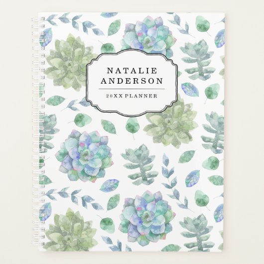 甘い多肉質 | パーソナライズされたプランナー プランナー手帳 (正面)